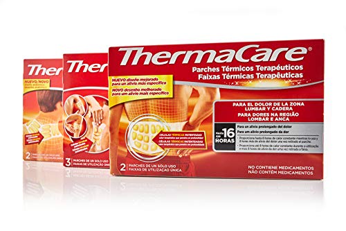 THERMACARE Parche Térmico Terapéutico - 2 parches - Para El Dolor de Cuello, Hombro y Muñeca - Alivio Prolongado del Dolor Hasta 16 Horas - Sin Medicamentos