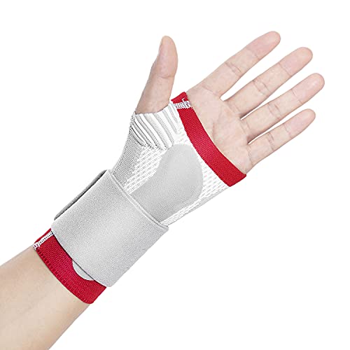 Thx4COPPER Muñequera de compresión con cojín de presión dorsalum, apoyo para la muñeca para túnel carpiano, artritis, tendinitis, dolor muscular articular, férula de apoyo para la mano – izquierda