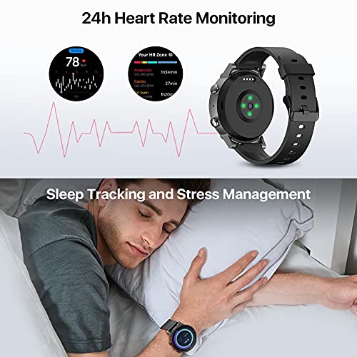 Ticwatch E3 Smartwatch para Hombres Wear OS con Qualcomm Snapdragon Wear 4100 Plataforma de Sistema Dual Google Pay GPS Integrado Monitoreo de frecuencia cardíaca Seguimiento del sueño iOS y Android