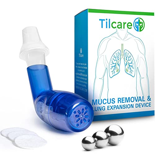 Tilcare dispositivo de eliminación de moco y expansor de pulmón respiratorio - Ayuda de terapia de ejercicio y limpieza - Gran tratamiento para EPOC, asma, bronquitis, fibrosis quística o fumadores