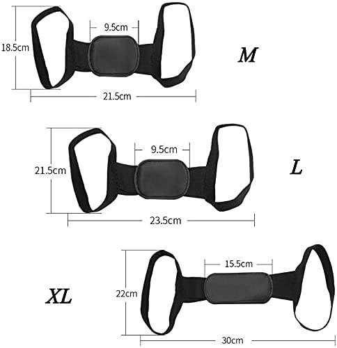 Tirantes para la espalda para corregir la postura, dolor de espalda, soporte ajustable para la espalda, mejora la mala postura, invisible debajo de la ropa para hombres o mujeres, soporte para la