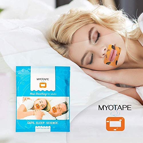 Tiras bucales de MYOTAPE | Promueve la respiración nasal, mejora la calidad del sueño y reduce la respiración por la boca y los ronquidos [tapón de ronquido, tira bucal en lugar de tira nasal]