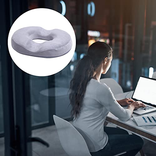 TISHITA Donut Pillow Seat Cojín, Tailbone Memory Foam Alivio del dolor para hemorroides, embarazo post natal, alivia la presión de Tailbone - gris