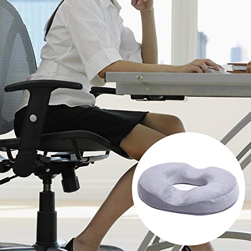 TISHITA Donut Pillow Seat Cojín, Tailbone Memory Foam Alivio del dolor para hemorroides, embarazo post natal, alivia la presión de Tailbone - gris