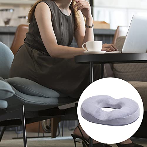 TISHITA Donut Pillow Seat Cojín, Tailbone Memory Foam Alivio del dolor para hemorroides, embarazo post natal, alivia la presión de Tailbone - gris