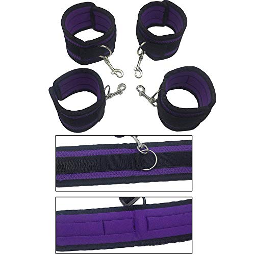 Tobillera Ajustable de Nailon con Pulsera Réstraīňt Bǒǹdâgê Yoga Starter Set y Gafas para Dormir (púrpura).