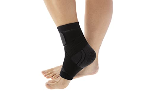 TOBILLERA ORTOPÉDICA CON REFUERZO LATERAL TRANSPIRABLE PARA ESGUINCES, LESIONES, INESTABILIDADES, EDEMAS DE TOBILLO.PARA HOMBRE Y MUJER. PARA HACER DEPORTE. ESTABILIZA EL TOBILLO. (L (21-23 cm))