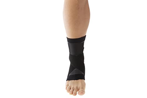 TOBILLERA ORTOPÉDICA CON REFUERZO LATERAL TRANSPIRABLE PARA ESGUINCES, LESIONES, INESTABILIDADES, EDEMAS DE TOBILLO.PARA HOMBRE Y MUJER. PARA HACER DEPORTE. ESTABILIZA EL TOBILLO. (L (21-23 cm))