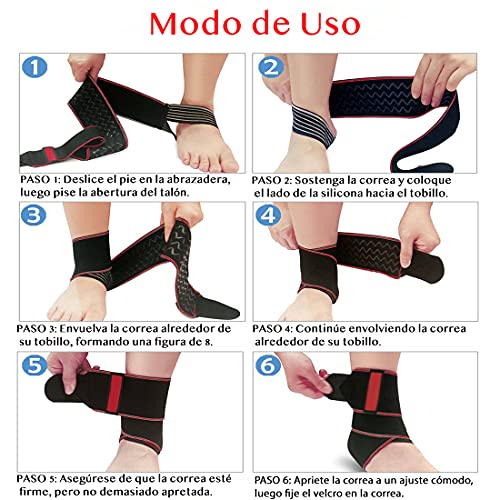 Tobillera para esguince tobillera estabilizadora/Tobilleras Deportiva Neopreno Ajustable para hombre mujer y niños/Cinta Rotuliana incluida rodillera rotuliana para correr