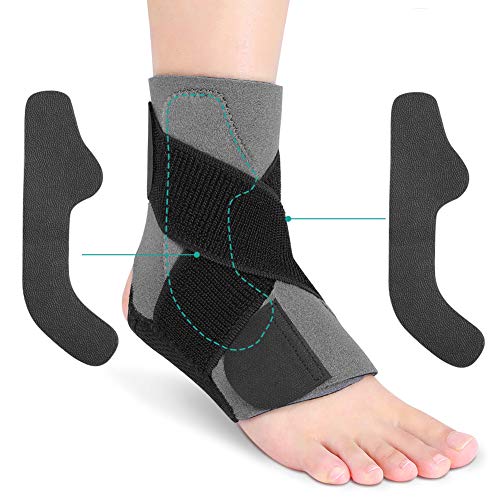 Tobillera para Tendinitis, Soporte de Tobillo Ajustable con Placa de PE para Estabilizar la Fuerza para la Recuperación de Lesiones, Alivio del Dolor Crónico de Tobillo, Artritis, Tendinitis, 1 pieza