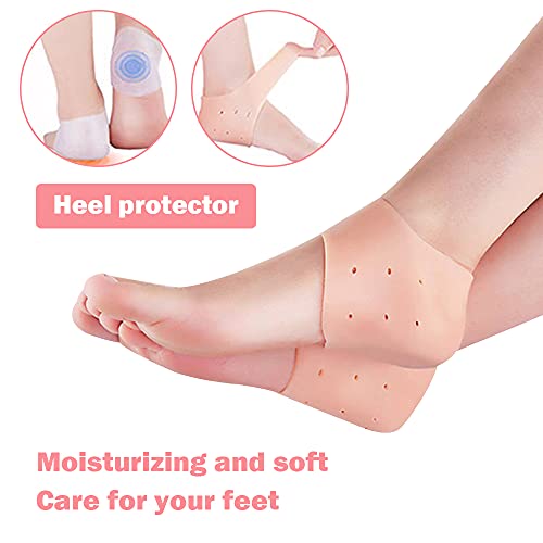 TOFBS 16PCS Protector de Talon ＆ Almohadillas Metatarsianas, Protector Talon Zapato Silicona, Almohadillas de Gel para Antepié,Talon Gel, Fascitis Plantar, Espolones Tacón, Alivia el Dolor de Talón