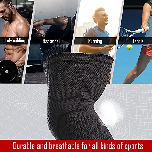 TOFBS Paquete de 2 coderas para hombres y mujeres, coderas para levantamiento de pesas, tenis, golfistas, culturismo, deportes, tendinitis, recuperación de lesiones en las articulaciones(negro,M)