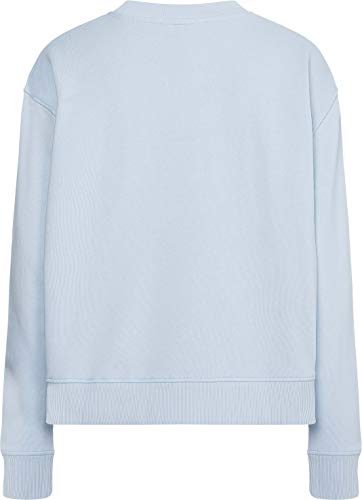 Tommy Hilfiger Relaxed T Box C-NK Sweatshirt LS Sudadera, Azul Breezy, XS para Mujer