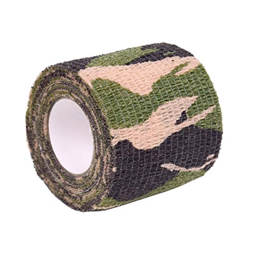 TONGXU 10 Rollos Vendaje Autoadhesivo Elástico No Tejido Tape Cinta Deportiva Fijación Vendajes de Camuflaje 5cm x 4,5m