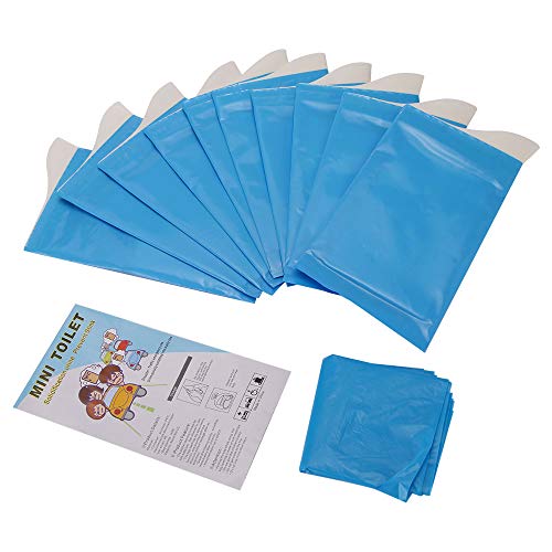 TopHGC Bolsas de orina Desechables, 10 Piezas de Inodoro portátil de Emergencia 600CC Bolsa de PIS de Gran Capacidad Mini Inodoro para tráfico de Viaje al Aire Libre Hombres Mujeres