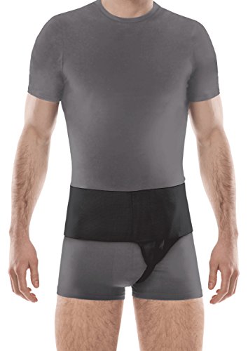 TOROS-GROUP Cinturón para Hernia Inguinal Para los Hombres - Cinturón para Hernia Crural para Mujeres - Braguero Hernia Inguinal Lado Izquierdo -Apoyo en la hernia inguinal - Left Large Negro