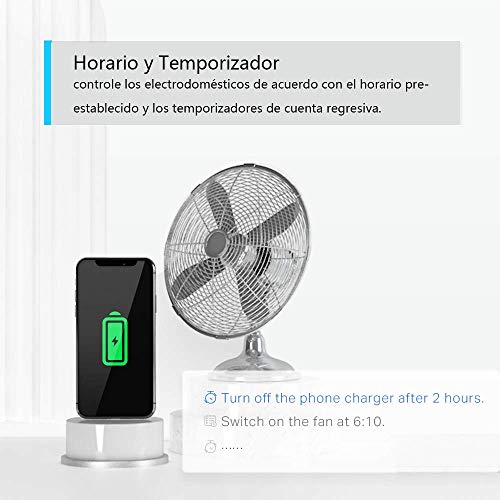 TP-Link TAPO P100 - Mini Enchufe Inteligente Wi-Fi, óptimo para programar el encendido/apagado y ahorrar energía, no necesita HUB, compatible con Alexa y Google Home