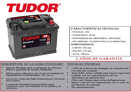 TUDOR TC550 Batería automoción