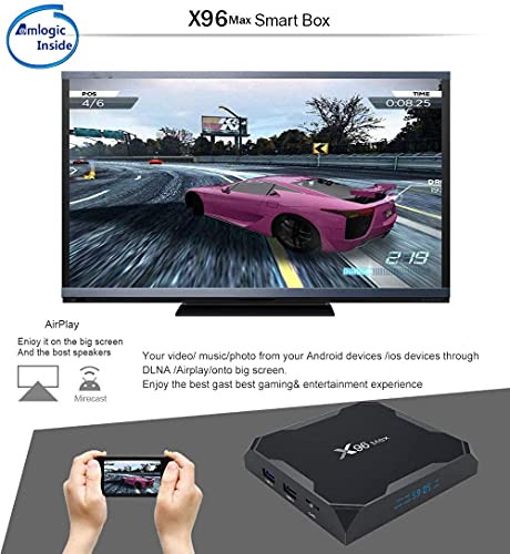 TV Box Android 9.0,Smart TV Box 4+64GB Amlogic S905X3 Quad Core Media Box,Support 8K/3D/2.4&5G WiFi/BT 4.1/HDMI 3.0 Smart Media Player with Remote Control