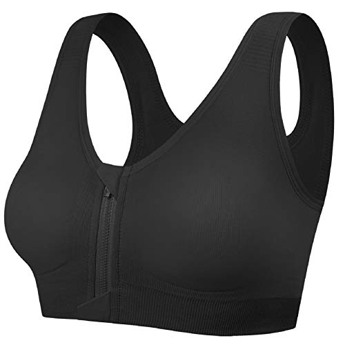 UMIPUBO Sujetador Deportivo cómodo para Mujer Sujetador Invisible Delgado con Cremallera sin Costuras sin Anillo de Acero Combinación de Ropa Interior Sujetador Post operatorio con Cierre Frontal