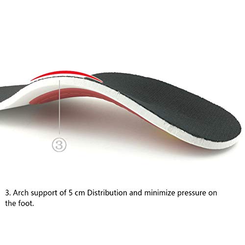 Umiwe Plantilla ortopédica, Inserciones Ajustables Fascitis Plantar con Soportes de Arco, cojín metatarsiano del talón para el Tratamiento de Fascitis Plantar en Mujeres y Hombres