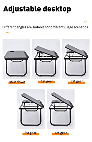 Uniguardian Mesa plegable para ordenador portátil para cama, para leer o desayunar, con soporte para bebidas