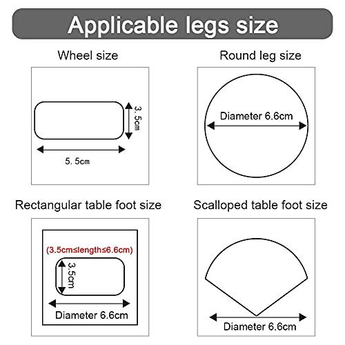 Uping Elevador de Muebles Alza de Mueble Elevadores para Camas Mesas o Mobiliario, Aumente Altura en 5cm 10cm o 15cm (Negro)