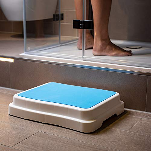 UPP Escalón de baño Antideslizante I peldaño para baño y bañera, Ampliable y apilable I Asiento o Taburete de Ducha antideslizamiento (hasta 189kg, 50.2 x 40.6 x 10 cm, 1 Unidad)