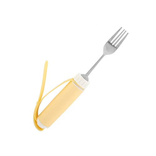 Utensilio adaptable Ayudas para comer Cuchara Tenedor Fácil agarre Ayuda para artritis Cubiertos para Parkinson Pacientes discapacitados Productos de asistencia para ancianos(tenedor)