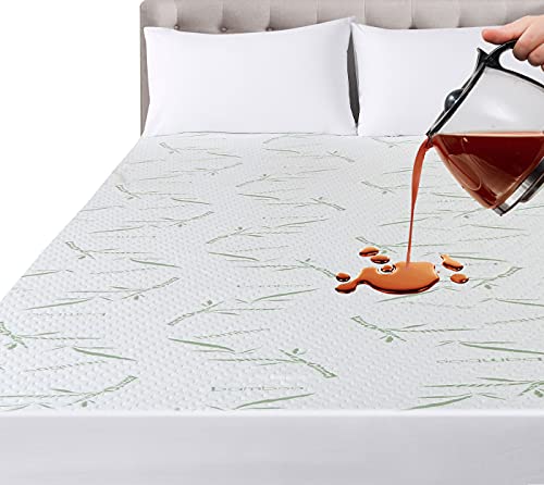 Utopia Bedding Impermeable Protector De Colchón De Bambú 90 x 190 x 30 cm, Funda De Colchón Premium, Transpirable, Estilo Ajustado Todo Elástico