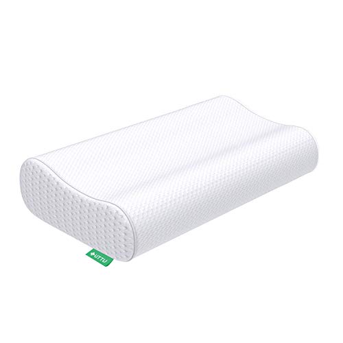 UTTU Almohada, Almohada con Altura Ajustable, Almohada de Diseño Ergonómico, Funda de Bambú Extraíble y Lavable