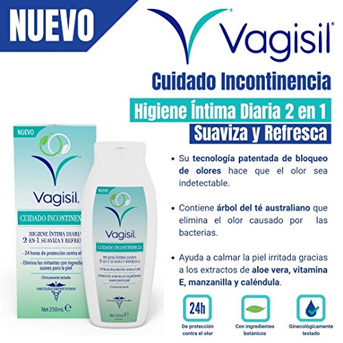 VAGISIL Cuidado Incontinencia Higiene Intima Diaria 2en1 Suaviza y Refresca