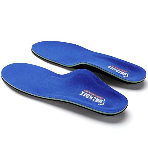 Valsole Plantillas Ortopédicas soportes de arco y talones la absorción de choque- para el dolor de talón, pie plano, Fascitis Plantar, dolor de rodilla y espalda (41-42 EU (270mm), V107C-Azul)