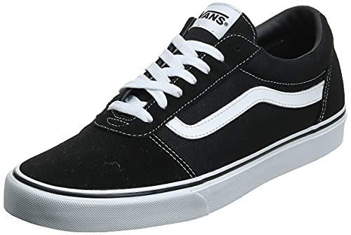 Vans Ward Suede/Canvas, Zapatillas Hombre, Negro (Black/White Car), 41 EU