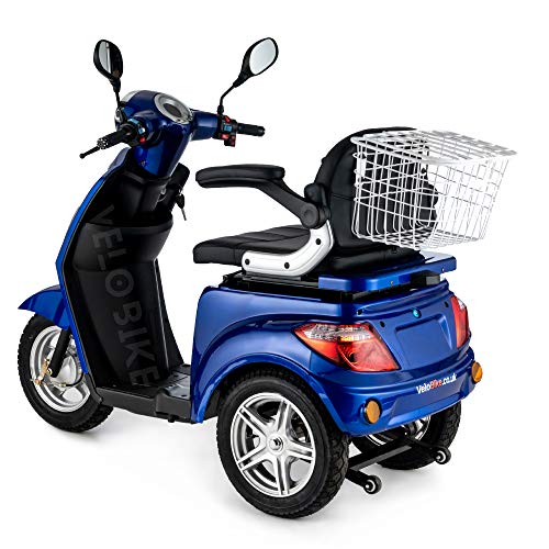 VELECO ZT15 Scooter Eléctrico de 3 Ruedas Mayores Minusvalido 900W Azul