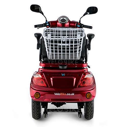 VELECO ZT15 Scooter Eléctrico de 3 Ruedas Mayores Minusvalido 900W Rojo