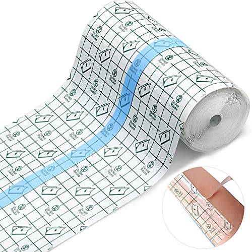 vendaje para tatuajes,cinta adhesiva heridas vendaje,Transparente rollo de película impermeable,y anti-alérgica,transparente, impermeable (Transparente)