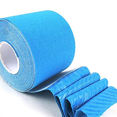 Vendaje profesional de atletas deportivos, algodón para fitness, dolor muscular, lesiones musculares, cinta adhesiva, cuidado reducir el dolor, color blanco 2,5 cm x 5 m