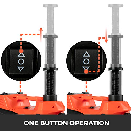 VEVOR Gato de Coche Eléctrico 5T Gato Eléctrico para Automóvil 12V DC Gato Hidraulico Carretilla con Kit de Accesorios