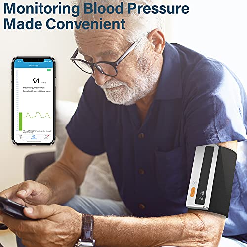 ViATOM Armfit Plus Tensiómetro de Brazo Digital Bluetooth con Electrocardiograma, Brazalete del Brazo Superior, Monitor Inalámbrico de Salud Cardíaca con App para la Presión ECG y Frecuencia Cardíaca