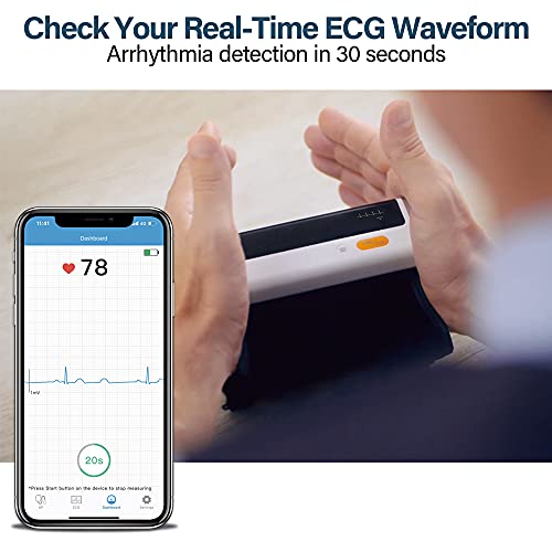 ViATOM Armfit Plus Tensiómetro de Brazo Digital Bluetooth con Electrocardiograma, Brazalete del Brazo Superior, Monitor Inalámbrico de Salud Cardíaca con App para la Presión ECG y Frecuencia Cardíaca