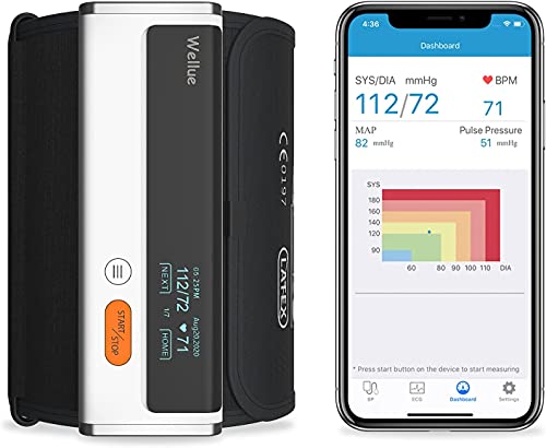 ViATOM Armfit Plus Tensiómetro de Brazo Digital Bluetooth con Electrocardiograma, Brazalete del Brazo Superior, Monitor Inalámbrico de Salud Cardíaca con App para la Presión ECG y Frecuencia Cardíaca