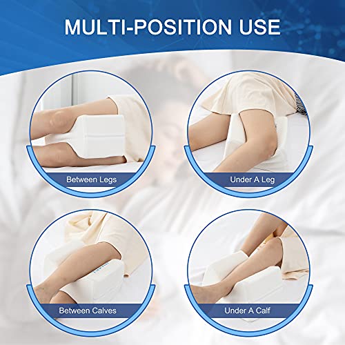 viewstar Almohada Piernas para Dormir-Bambú, Aliviando Ciática/Dolor de Espalda,Caderas, Ergonómica con Espuma de Memoria, para los Que Suele Dormir de Lado y Embarazadas, Cojín piernas Dormir