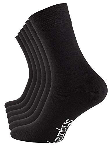 Vincent Creation® 6 pares calcetines de bambú para Mujer y Hombre, punta remallada a mano(sin costuras), sin caucho