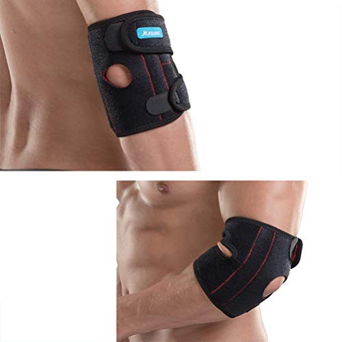 Vintree Codera Deportivas Codera Tendinitis con Estabilizadores Dobles de Resortes Codo Golf Ajustable Codo Tenista Compresión de Codo para Esguince Artritis Codera Epicondilitis Alivio del Dolor