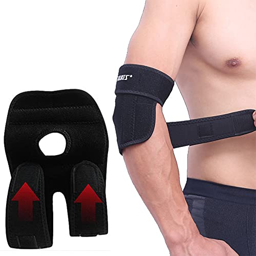 Vintree Codera Deportivas Codera Tendinitis con Estabilizadores Dobles de Resortes Codo Golf Ajustable Codo Tenista Compresión de Codo para Esguince Artritis Codera Epicondilitis Alivio del Dolor