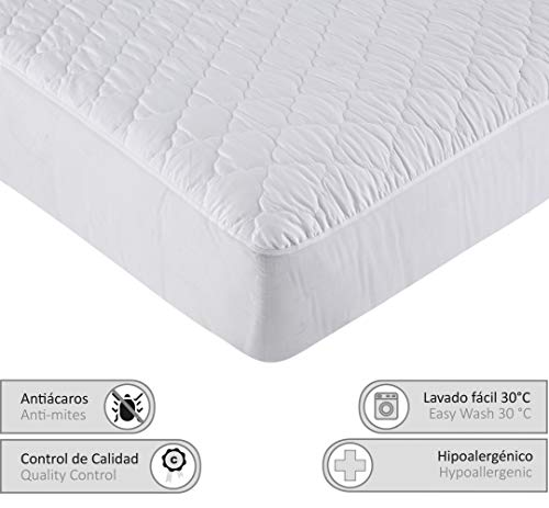 Vipalia Pack 2 Protectores de Colchon Impermeables Poliuretano PU. Funda Cubre Colchón. Acolchado Comodo Silencioso Ajustable Higienico Lavable. Calidad. Pack de 2 Cama 90 cm