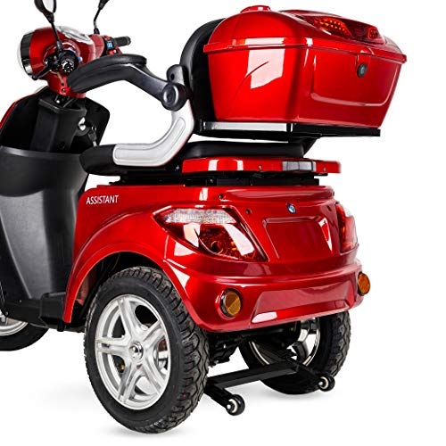 Virtuemart Ecoxtrem Triciclo eléctrico para Movilidad recudida con Silla, Scooter eléctrico de 3 Ruedas minusválido 650w Color Rojo