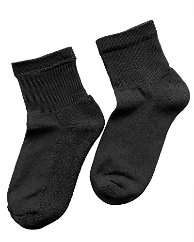 vitsocks Calcetines Anchos Acolchados Diabéticos Hombre (3 PARES) Pies Cansados Doloridos, negro, 42-43