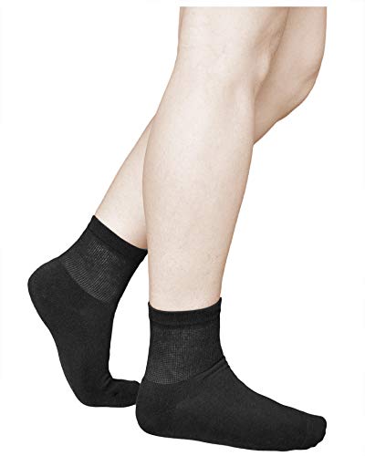 vitsocks Calcetines Anchos Acolchados Diabéticos Mujer (3 PARES) Pies Cansados Doloridos, negro, 39-42